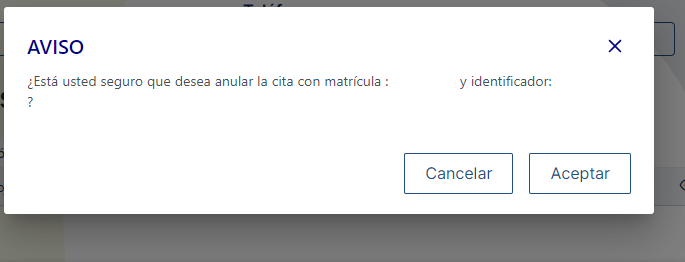 confirmar cancelación de cita itv