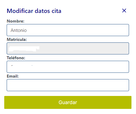modificar cita itv villena